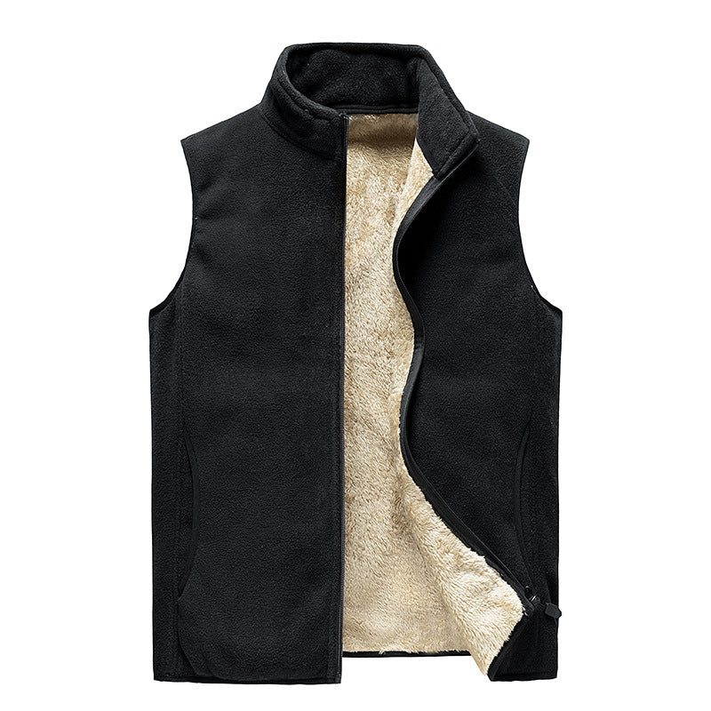 Men's Sherpa-Lined Fleece Vest