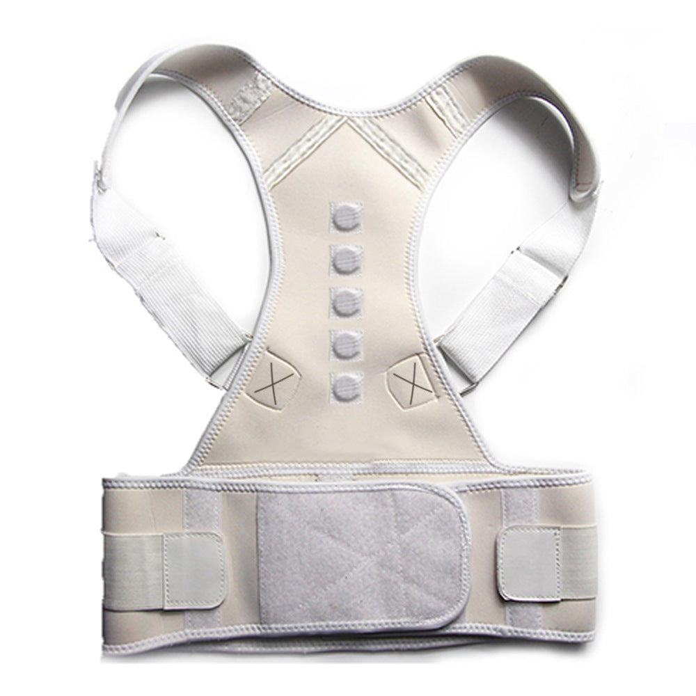 Posture brace worn under a shirt from the back