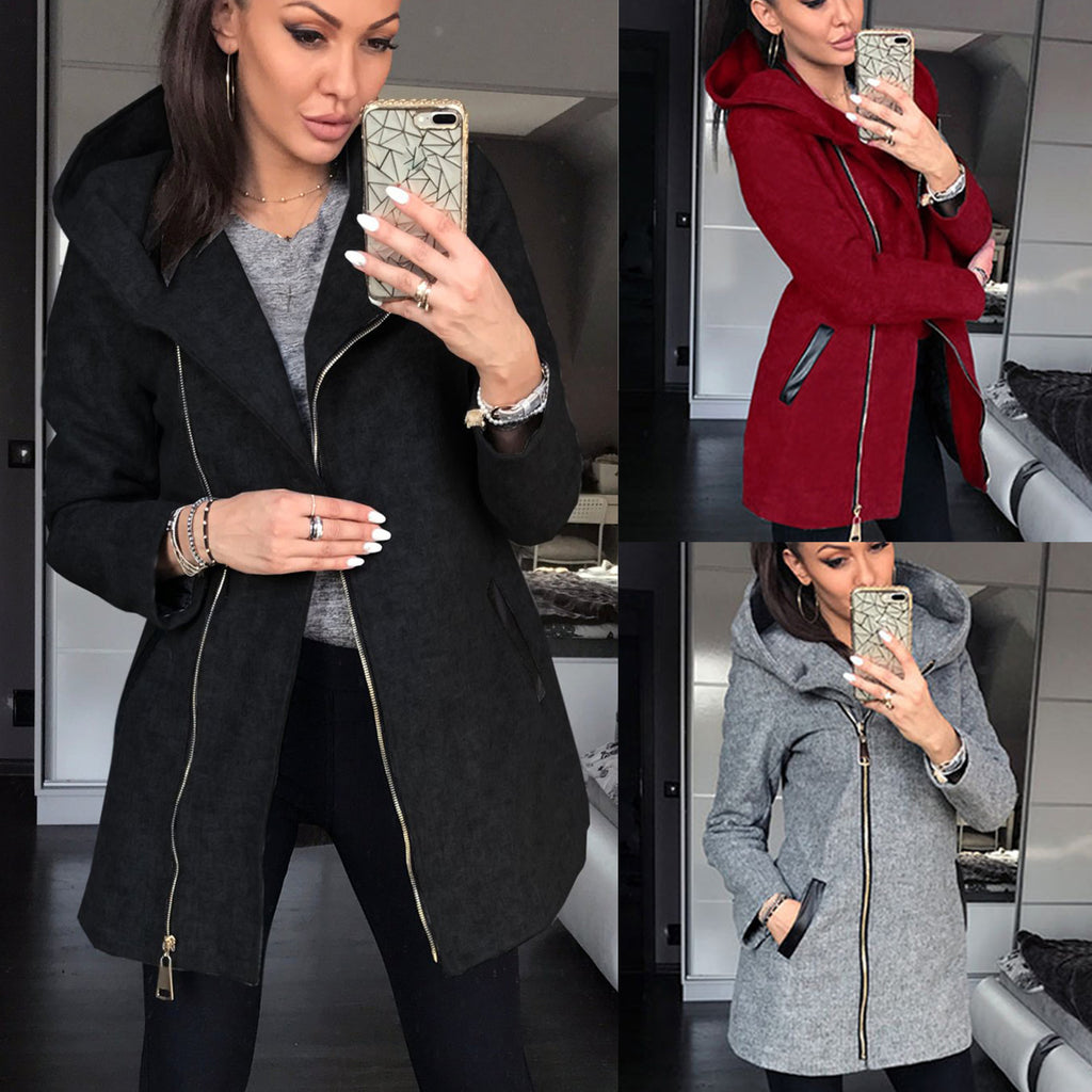 Women's Side Zip Hooded Coat – view 4