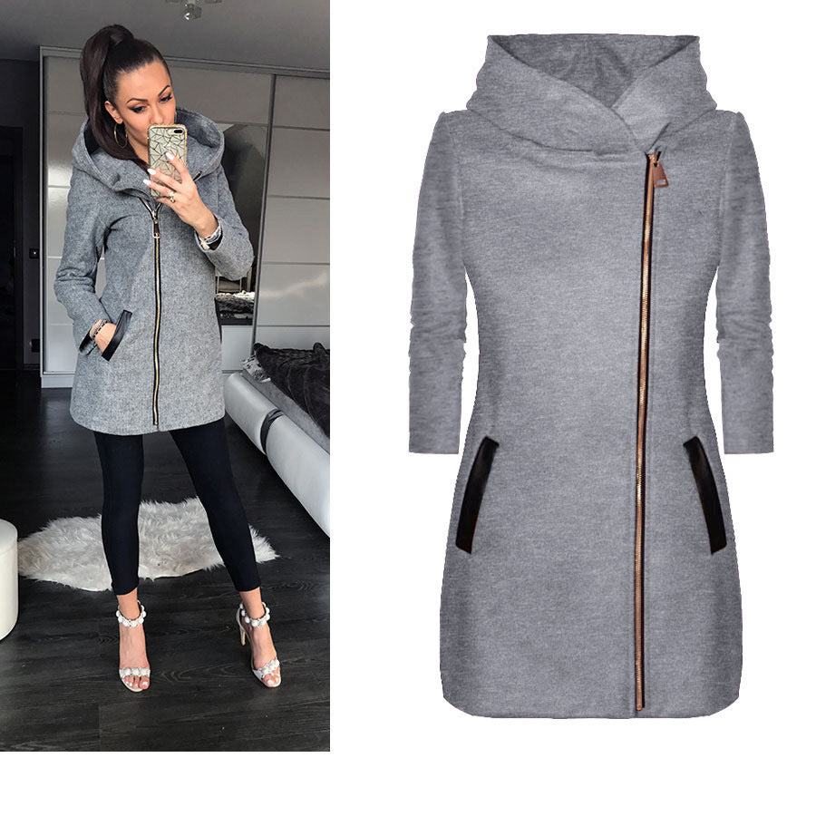 Women's Side Zip Hooded Coat – view 2