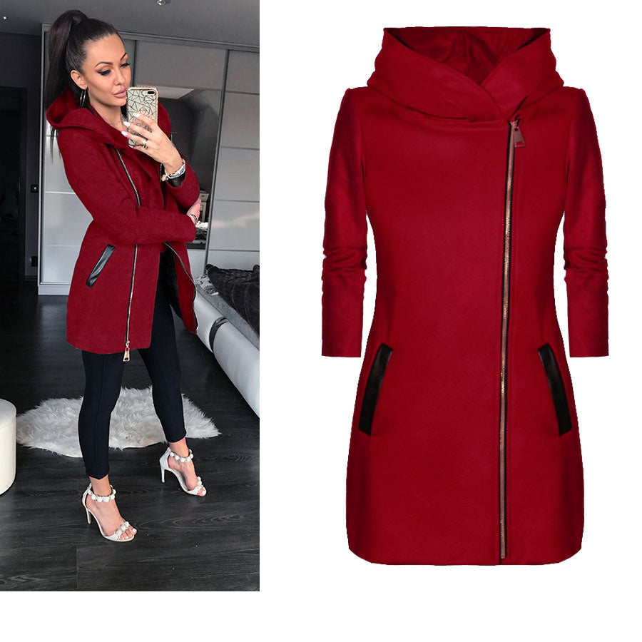 Women's Side Zip Hooded Coat – view 1