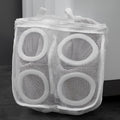 Mesh shoe washing bag zip closed
