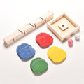 Wooden tree marble run toy