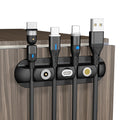 Black magnetic desktop cable organizer – view 1