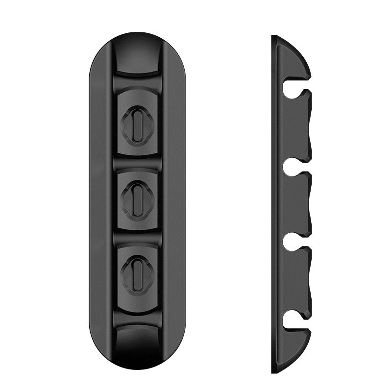 Black magnetic desktop cable organizer – view 4