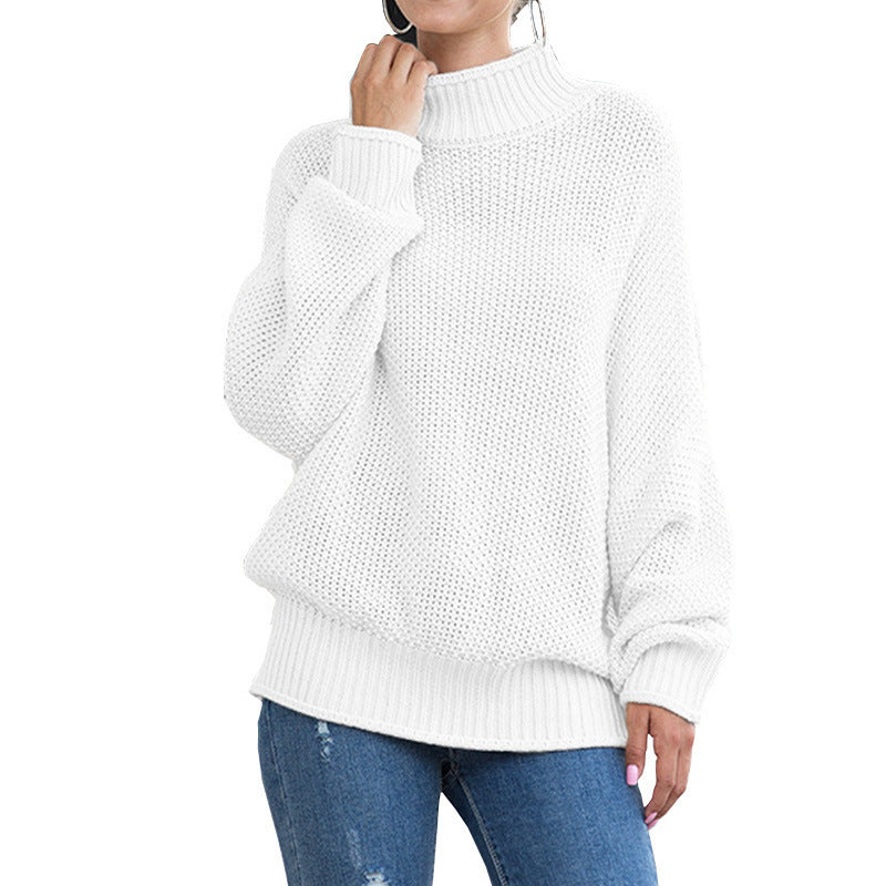 Women's chunky knit turtleneck sweater – view 6