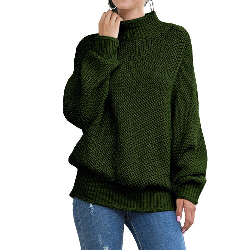 Women's chunky knit turtleneck sweater – view 5