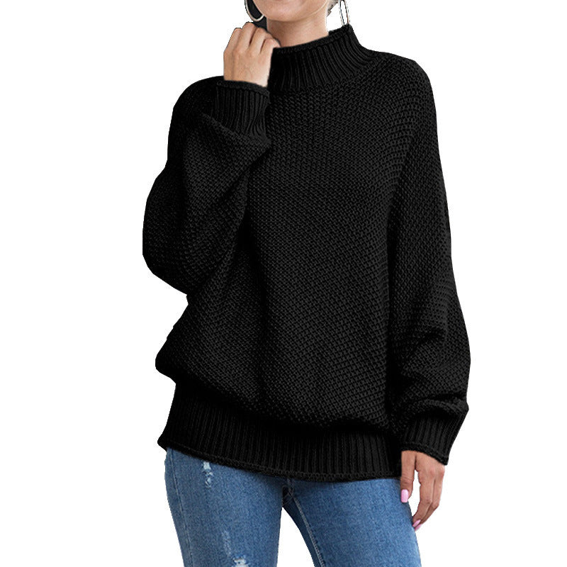Women's chunky knit turtleneck sweater – view 9