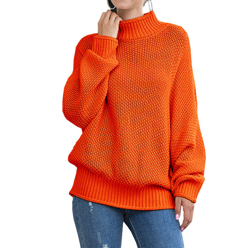 Women's chunky knit turtleneck sweater – view 14