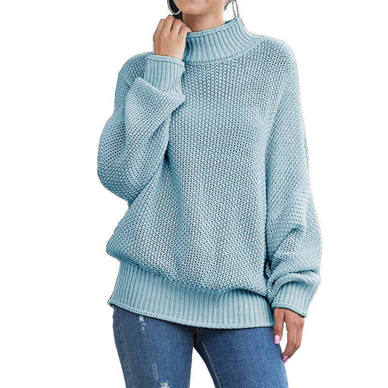 Women's chunky knit turtleneck sweater – view 13