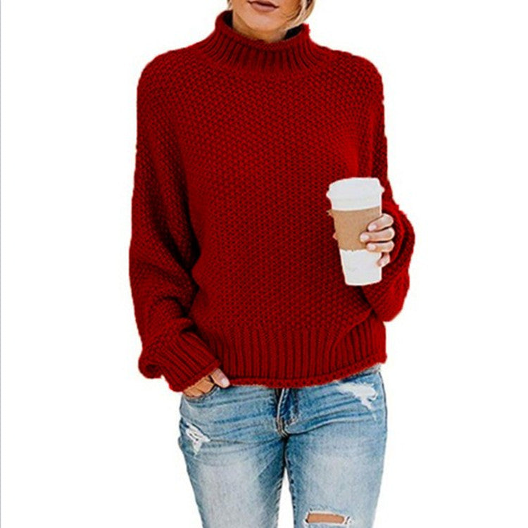 Women's chunky knit turtleneck sweater – view 15