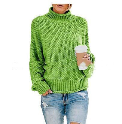 Women's chunky knit turtleneck sweater – view 12