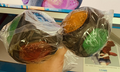 Light-up dog ball in packaging
