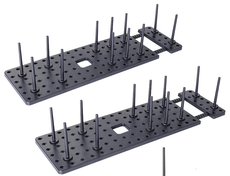 Two expandable dish drying racks side by side