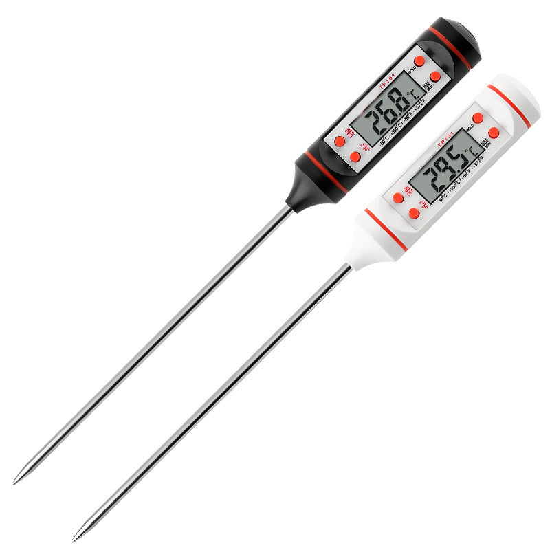 Instant-read thermometer probe close-up