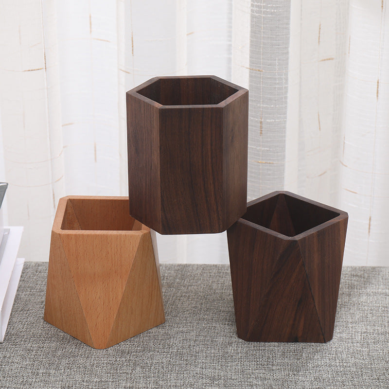 Wooden Desk Pen Holder 5