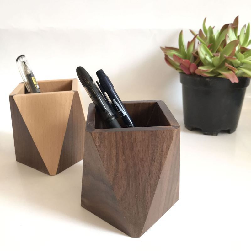 Wooden Desk Pen Holder 4