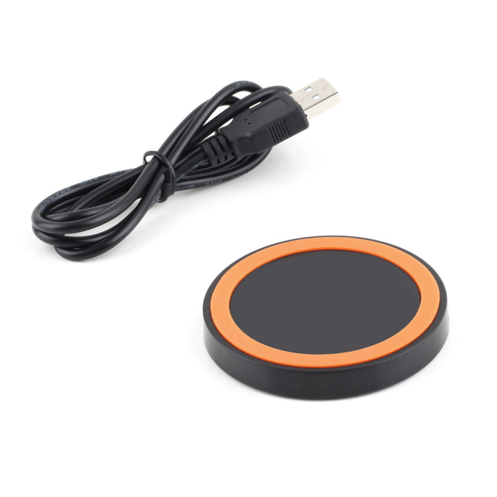 Slim round wireless charging pad – view 3
