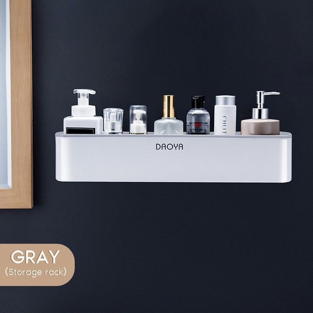 Wall-mount shower caddy shelf