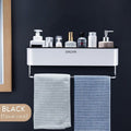 Wall-mount shower caddy shelf