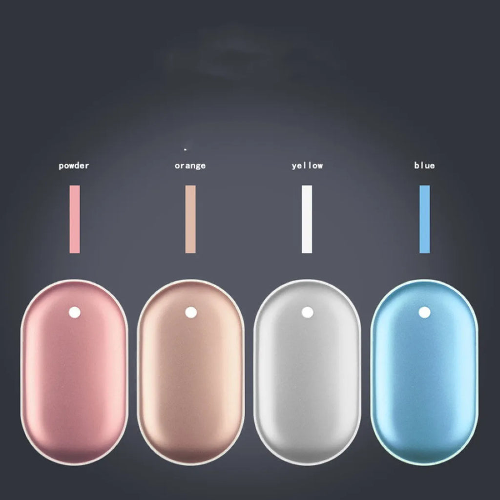 USB rechargeable pebble hand warmer power bank