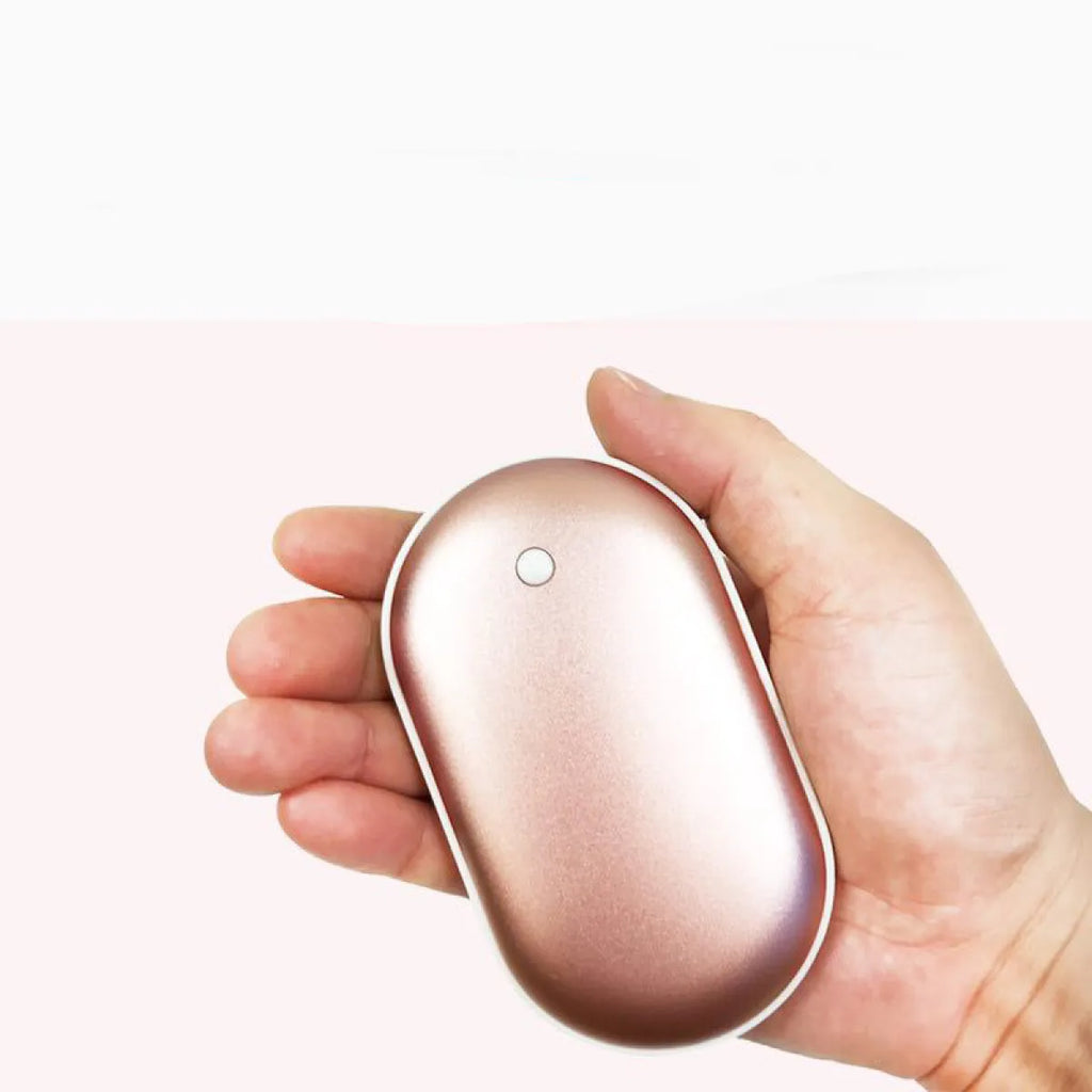 USB rechargeable pebble hand warmer power bank
