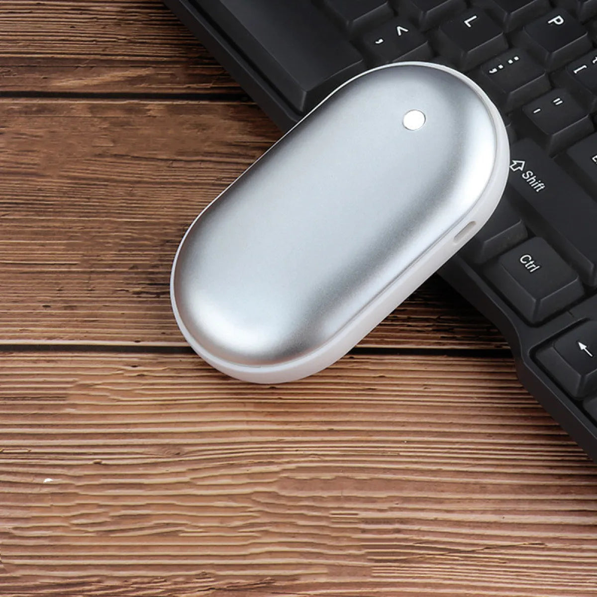 USB rechargeable pebble hand warmer power bank