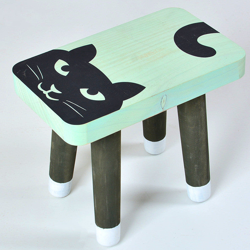 Kids wood folding stool