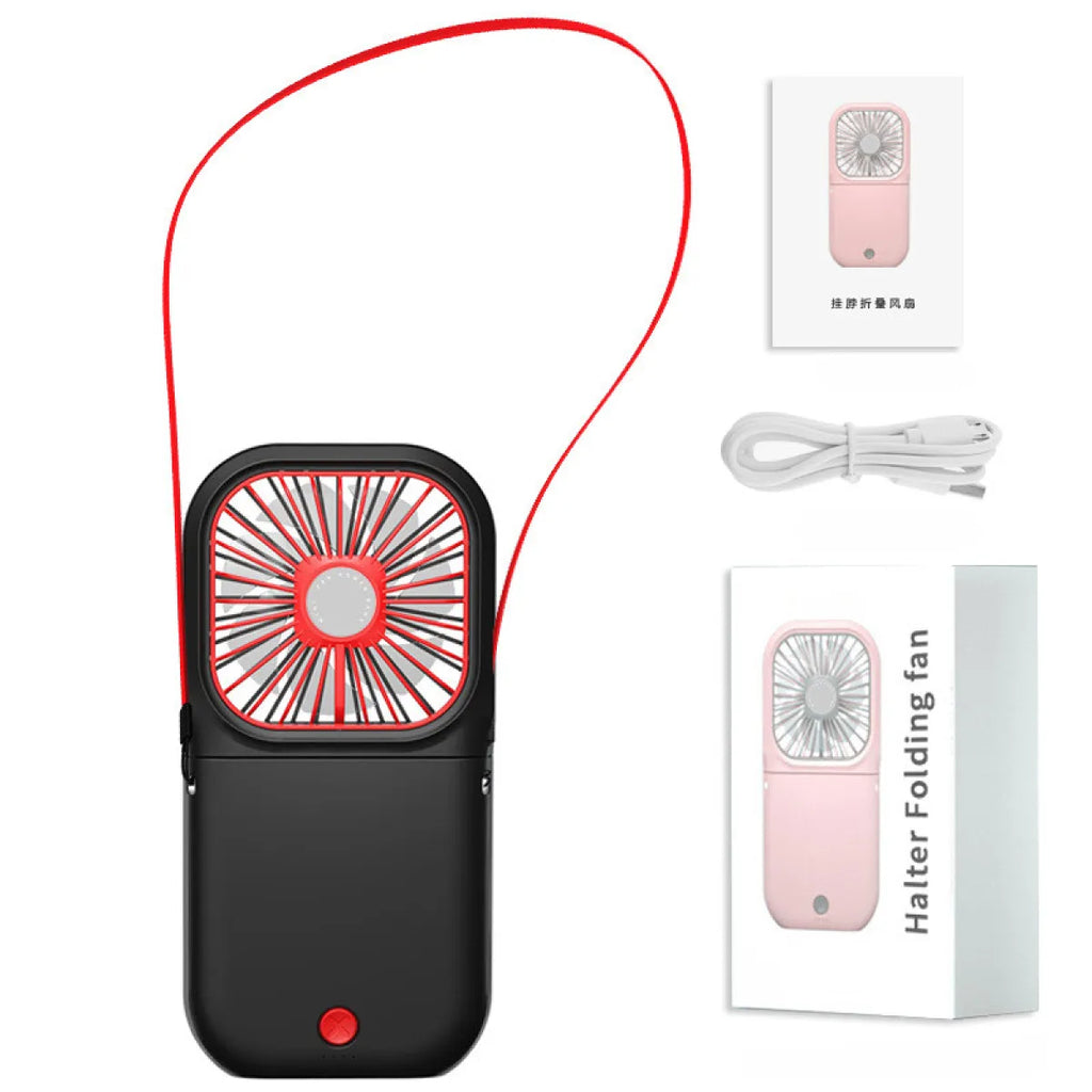 Hands-free portable USB rechargeable neck fan