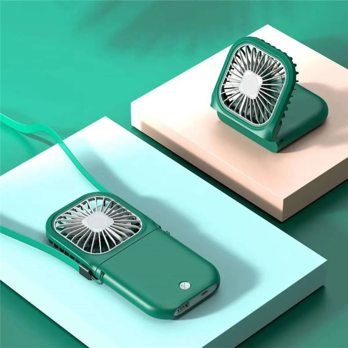 Hands-free portable USB rechargeable neck fan