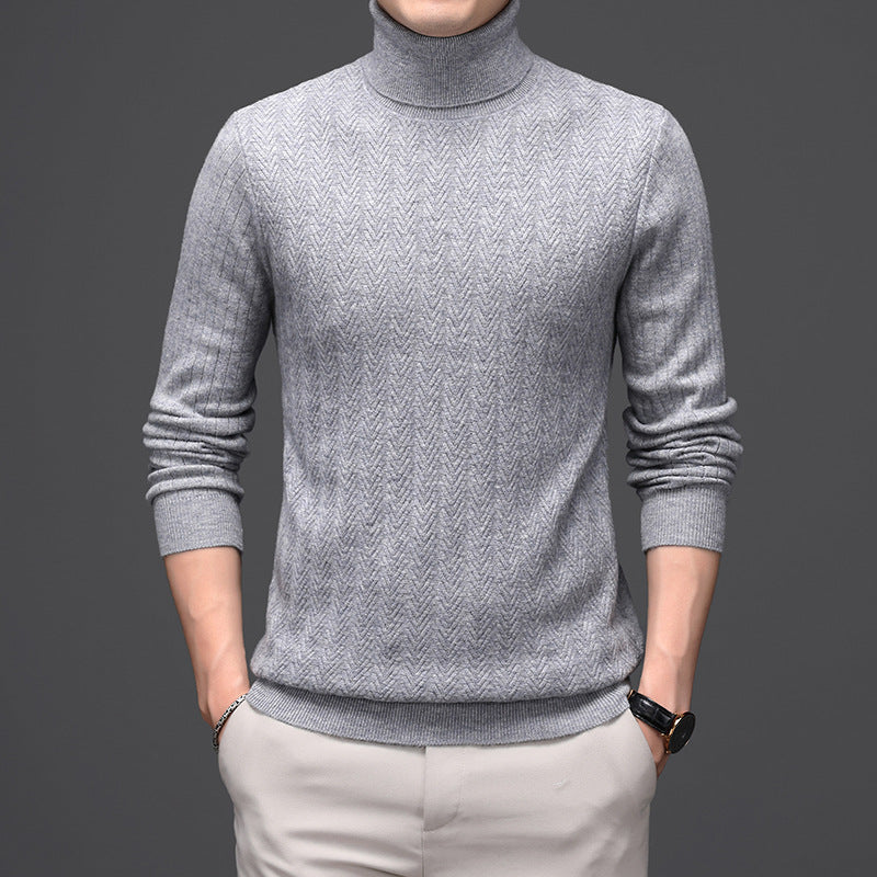 Men's Ribbed Turtleneck Sweater – view 3