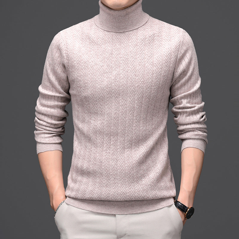 Men's Ribbed Turtleneck Sweater – view 2