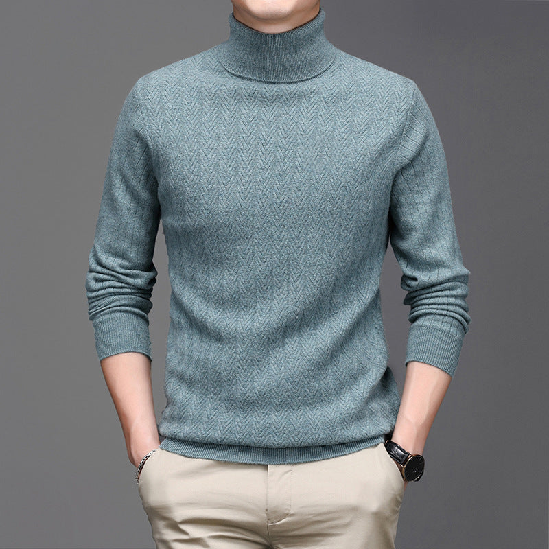 Men's Ribbed Turtleneck Sweater – view 4