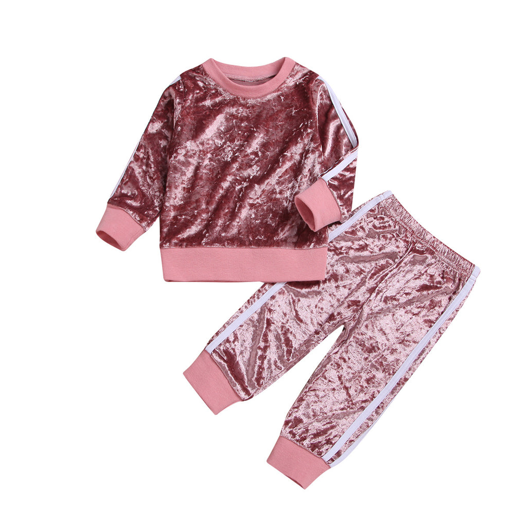 Kids' Velvet Tracksuit Set – view 3