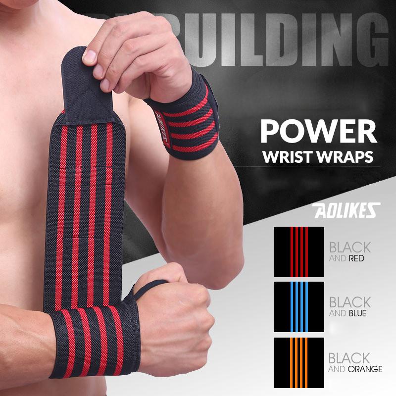 Power wrist wraps for weightlifting