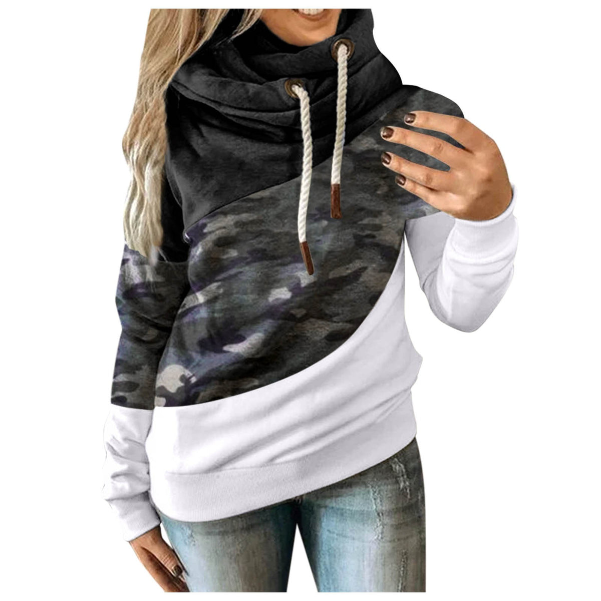Women's Camo Colour Block Hoodie – view 4