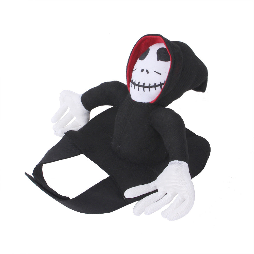 Pet skeleton rider Halloween costume – view 5
