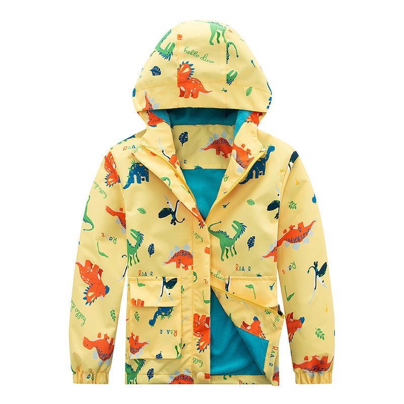 Kids' Fleece-Lined Rain Jacket – view 4