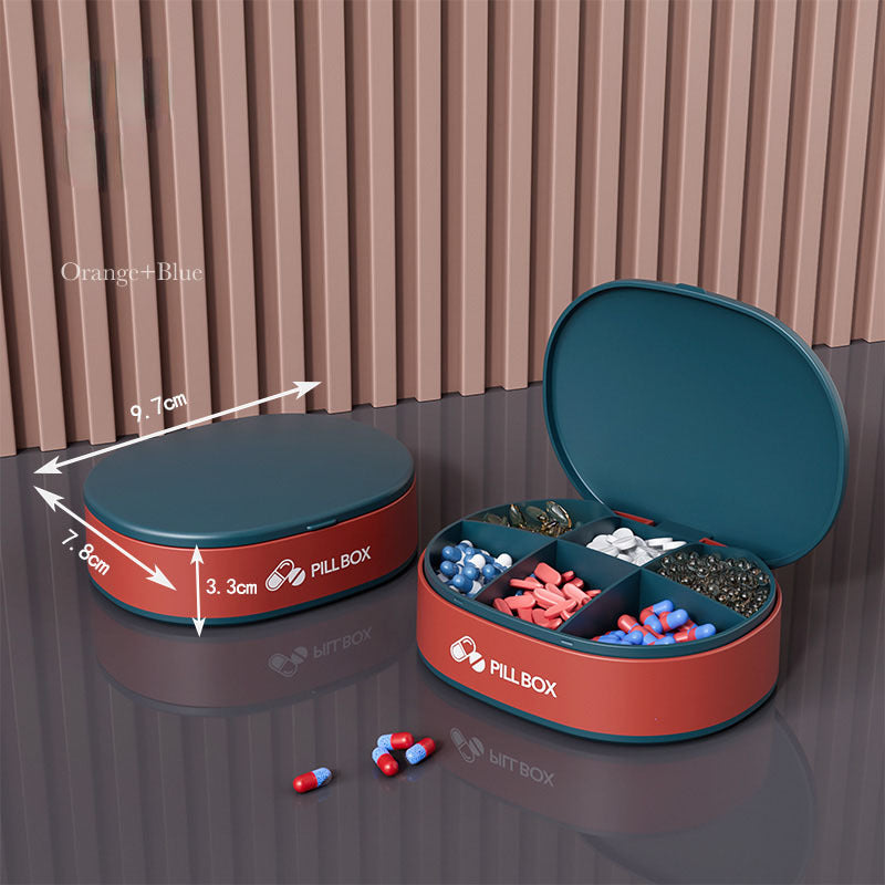 Weekly Pill Box with Cutter detail