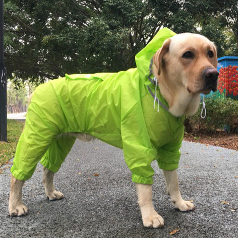 Hooded Full-Body Raincoat for Large Dogs - view 2