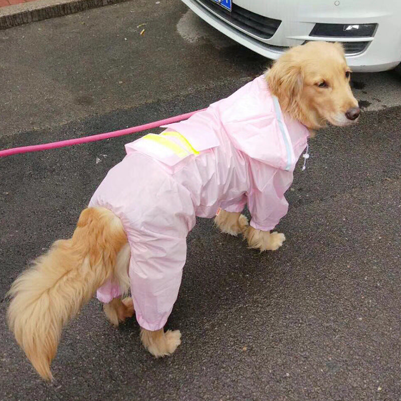 Hooded Full-Body Raincoat for Large Dogs - view 3