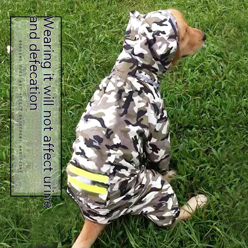 Hooded Full-Body Raincoat for Large Dogs - view 9