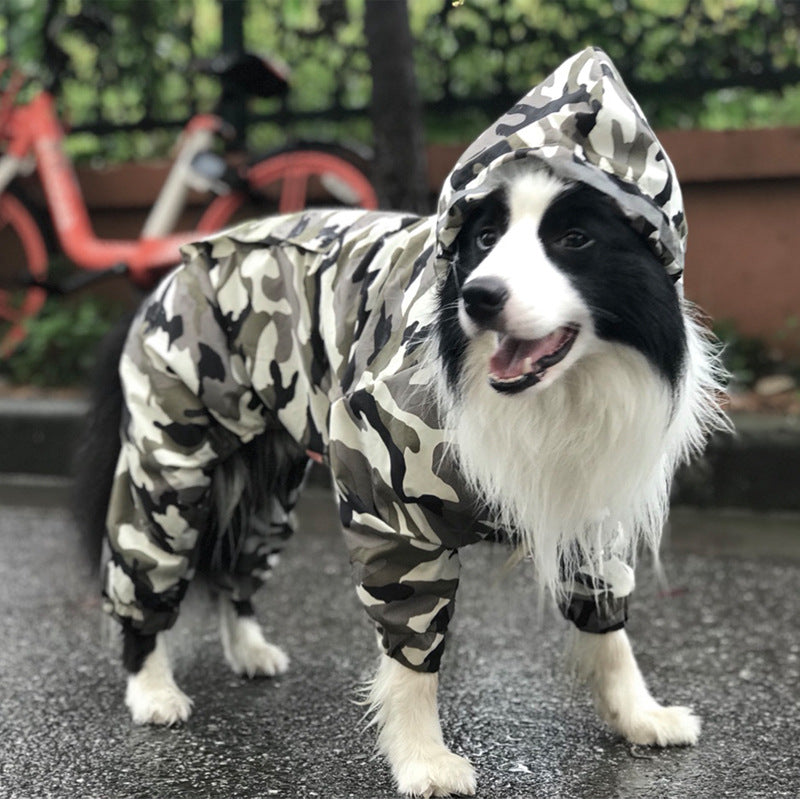 Hooded Full-Body Raincoat for Large Dogs - view 10
