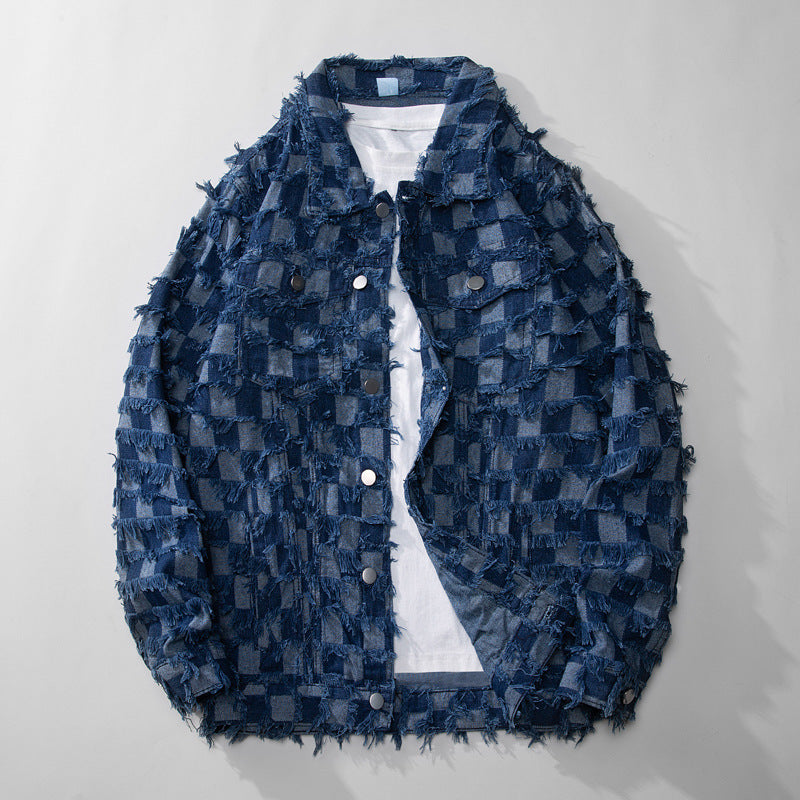 Men's Distressed Denim Jacket