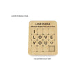 LOVE wooden brain-teaser puzzle – view 1