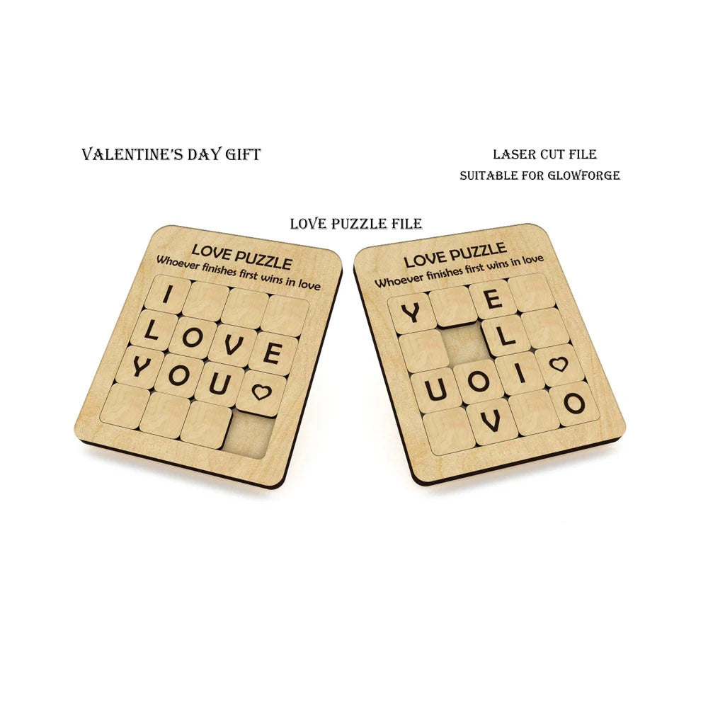 LOVE wooden brain-teaser puzzle – view 3