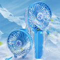 Foldable USB rechargeable handheld fan – view 1