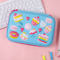 Blue cake puffy EVA pencil case