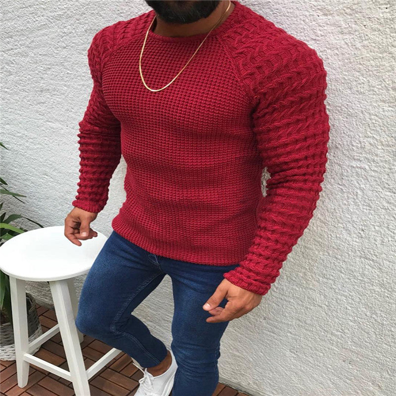 Men's textured knit pullover sweater – view 2