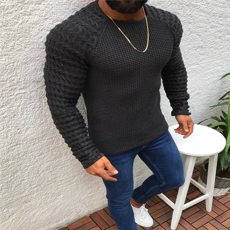 Men's textured knit pullover sweater – view 3